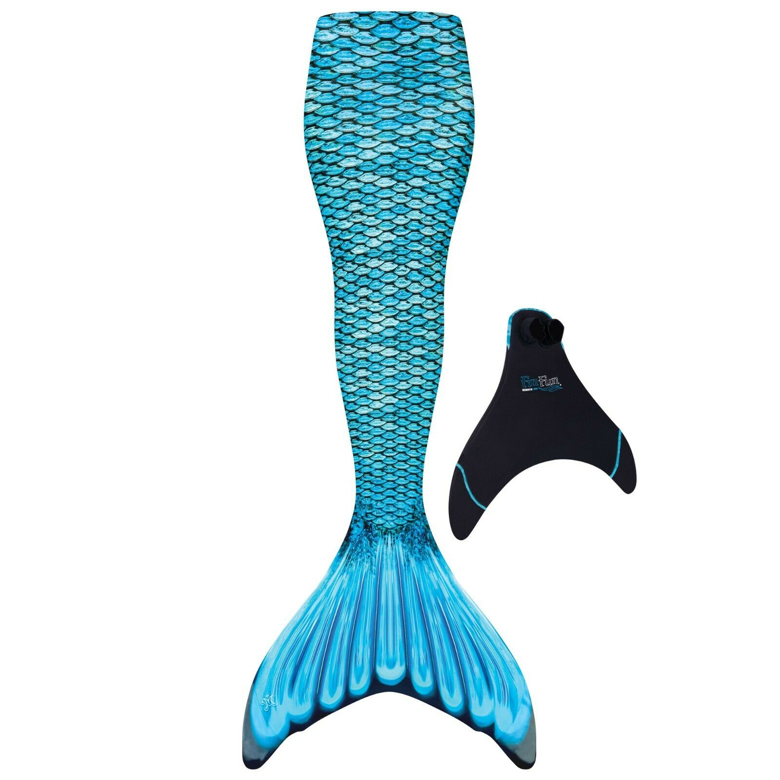 Kids Size Fin Fun Mermaid Tails, Swimming, Swimmable, Includes Monofin Flipper