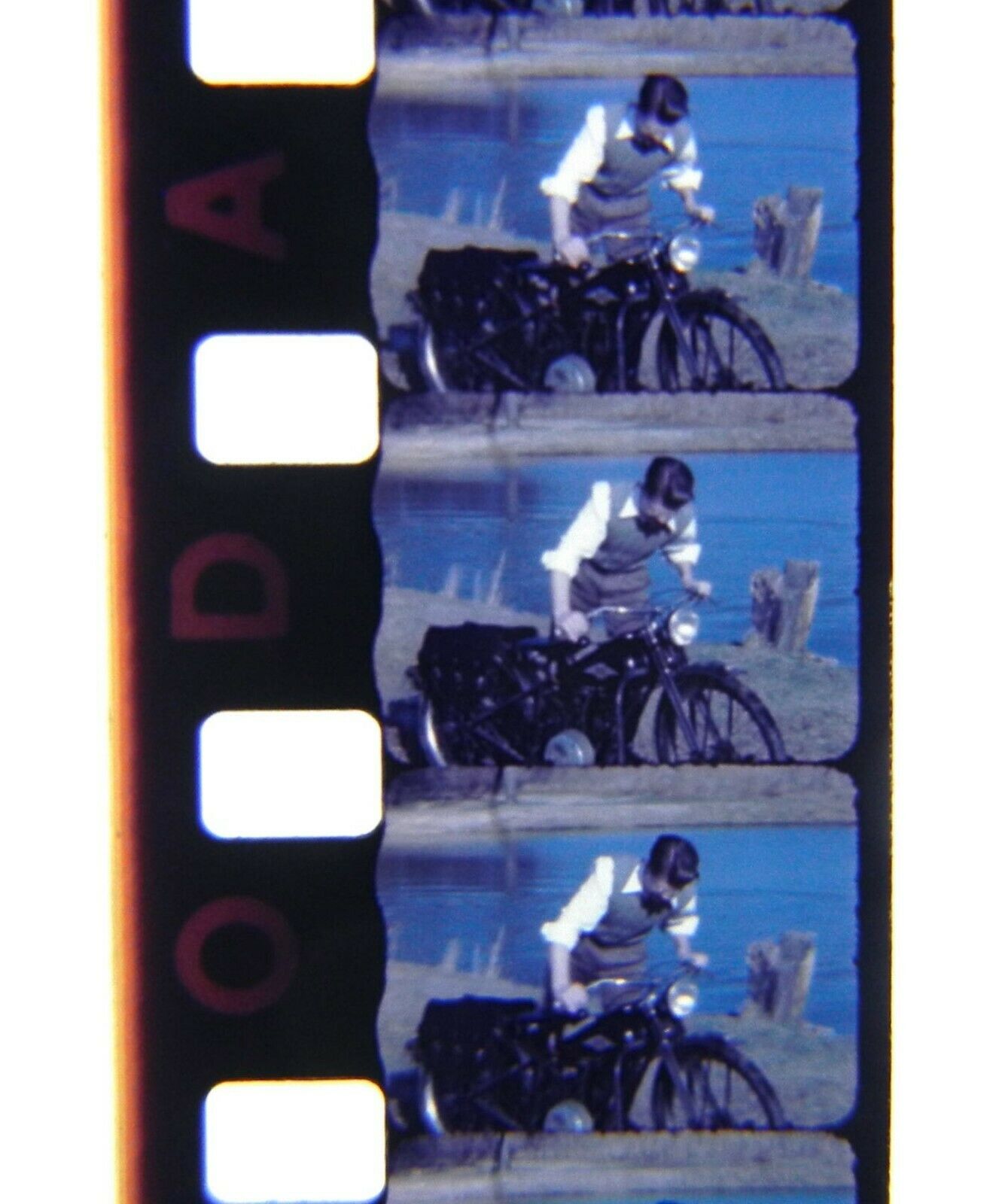Vtg 1944 8mm Color Home Movie Amateur Film Simplex Servi-cycle Motorcycle