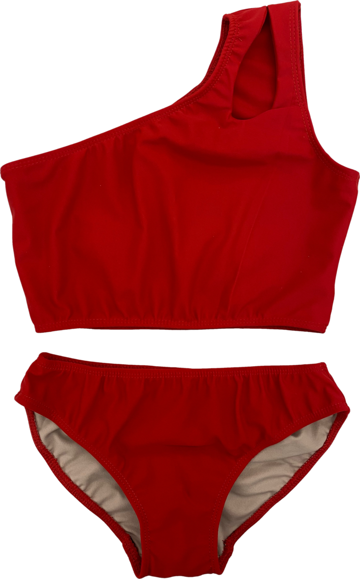 Two Piece Bikini One Shoulder Kid Girl Bathing Suit Swimsuit Cheryl Creations